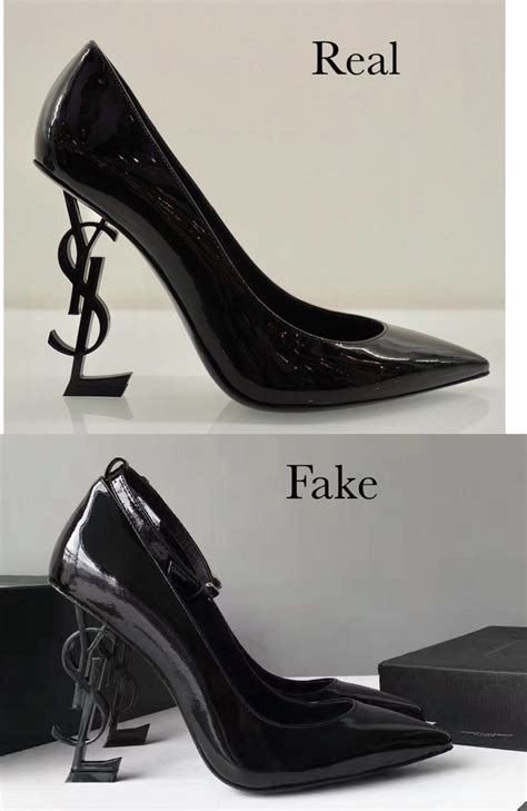 how to spot fake yves saint laurent shoes|ysl shoes false.